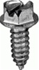 #14 x 3/4in Slotted Hex Washer Head License Plate Screw, 50PK