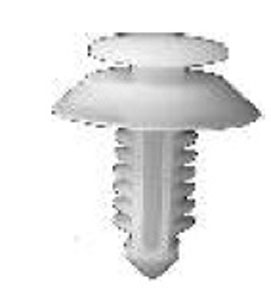 Ford Door Trim Panel Retainer White Nylon, 25PK