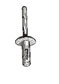 Nylon Blind Rivet 15/64in Hole Diameter 2 1/8in Length, 25PK