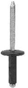 Fascia Bumper Rivet 3/16in Diameter 3/8in-1/2in Grip, 25PK