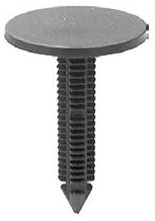 GM Push Type Retainer - Black - 1 Pack - Durable Nylon Fastener