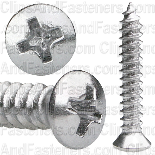 AUV-AP1483 Phillips Oval Head Tapping Screws, 8 X 1, 6