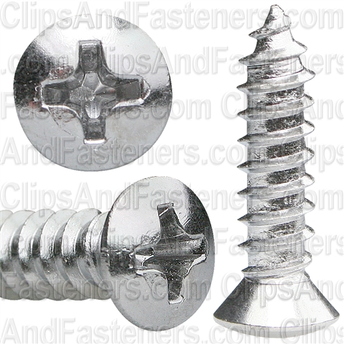 AUV-AP1717 Phillips Oval Head Tapping Screw, 10 X 0.75 In.