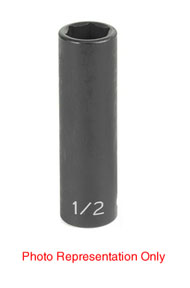 3/8" Drive, 14mm Size, Metric Socket, 6 Points, 14mm,3/8"D,Impact,6pt.,D