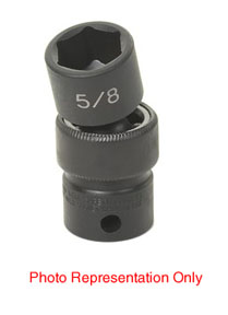 3/8" Drive, 16mm Size, Metric Socket, 6 Points, 16mm,3/8"D,Impact,Univ 6pt.