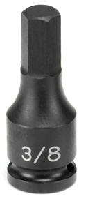 Grey Pneumatic 3/8" Drive x 3/8" Hex Driver Socket (1912F)