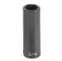 1/2" Drive, 7/16 Size, SAE Socket, 6 Points, 7/16",1/2"D,6pt. D