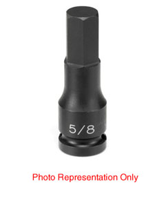 Grey Pneumatic 1/2" Drive x 1/4" Hex Driver Socket (2908F)
