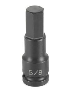 1/2" Drive, 11mm Size, Metric Socket, 6 Points, 11mm,1/2"D,Impact,Hex