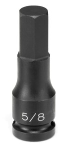 1/2" Drive, 11/16 Size, SAE Socket, 6 Points, 11/16",1/2"D,Hex