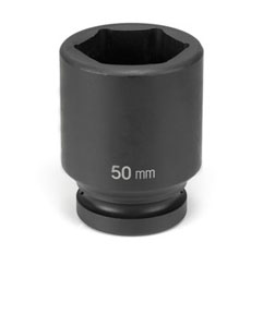 1" Drive, 30mm Size, Metric Socket, 6 Points, 30mm,1"D,Impact,D,Blk