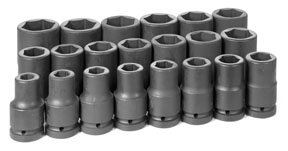 9021D 1 in. Drive 21 Piece Deep Fractional Set - Grey