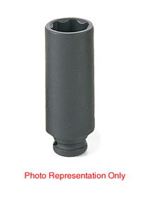 1/4" Drive, 12mm Size, Metric Socket, 6s Points, 12mm,1/4"D,Impact,6pt.,D