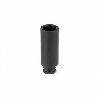 1/4" Drive, 13mm Size, Metric Socket, 6s Points, 13mm,1/4"D,Impact,6pt.,D