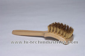 Hi-Tech Industries WWBB-1 8 in. Brass White Wall Brush- Super Dense 0.75 in. Bristle