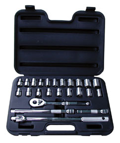 ATD Tools ATD-1360 24 Pc. 0.5 In. Drive 6-Point Sae- Metric Socket Set