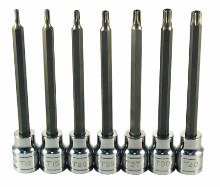 ATD Tools ATD-13776 7 Pc. Extra Long Tamper-Resistant Star Bit Socket Set