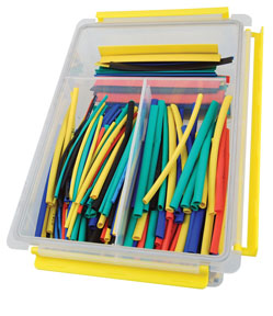 Heat Shrink Tube Assortment, 2:1 I.D. Shrink Ratio, 6 in