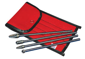 ATD Tools 8170 4 Pc. 6 In. Long Shanks Double Cut Carbide Burr Set