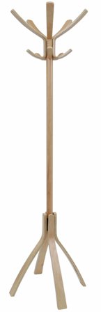 Picture of Alba PMCAFEC Cafe Coat Stand in Beech with 10 rounded pegs