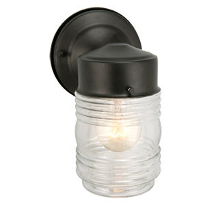 Picture of Design House 502195 Jelly Jar Outdoor Downlight- 4.5 x 7.5 in. Black Finish