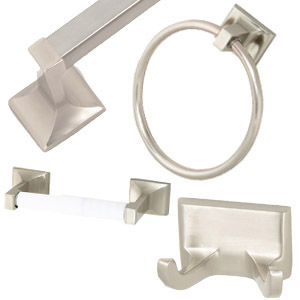 Design House 534644 Millbridge 4-Piece Bathroom Kit, Satin Nickel Finish