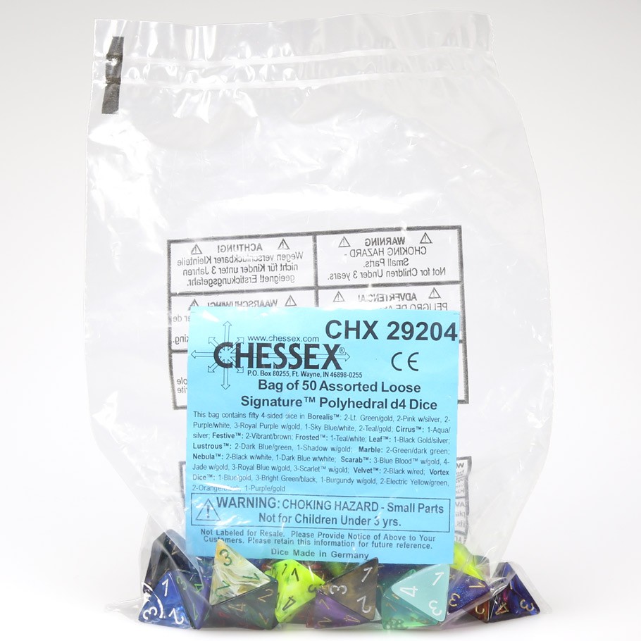 Picture of Chessex CHX29204 D4 Signature Dice, Bag Of 50