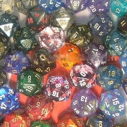 Picture of Chessex CHX29220 D20 Signature Dice&#44; Bag Of 50