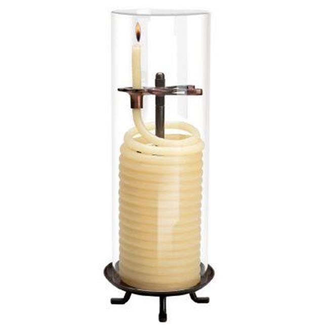 Candle By The Hour 20559BGL 80 Hour Coil Candle with Glass Globe