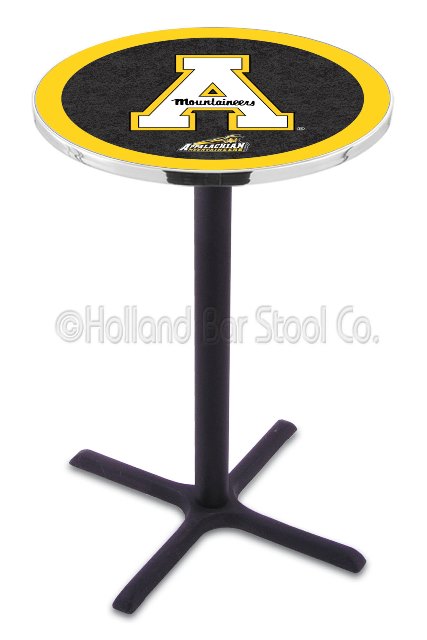 Picture of L211 Appalachian State University 42&quot; Tall - 30&quot; Top Pub Table with Black Wrinkle Finish