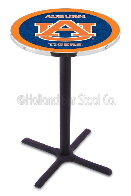 Picture of L211 Auburn University 36&quot; Tall - 30&quot; Top Pub Table with Black Wrinkle Finish