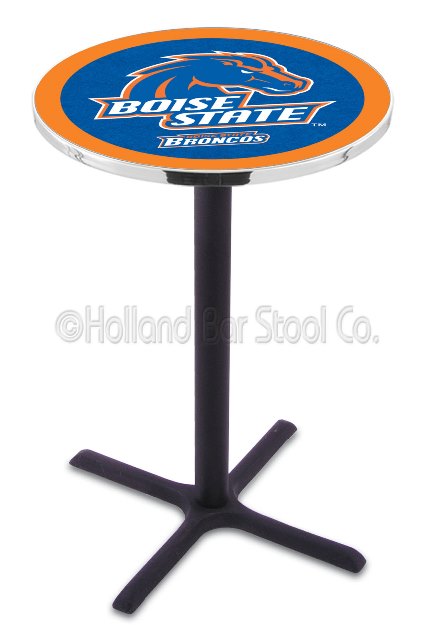 Picture of L211 Boise State University 42&quot; Tall - 30&quot; Top Pub Table with Black Wrinkle Finish