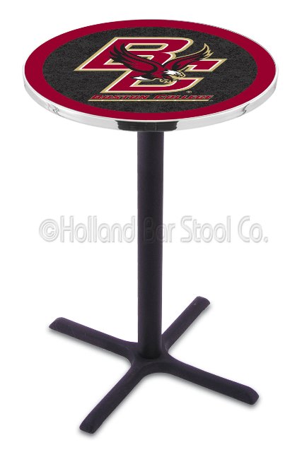 Picture of L211 Boston College 36&quot; Tall - 30&quot; Top Pub Table with Black Wrinkle Finish