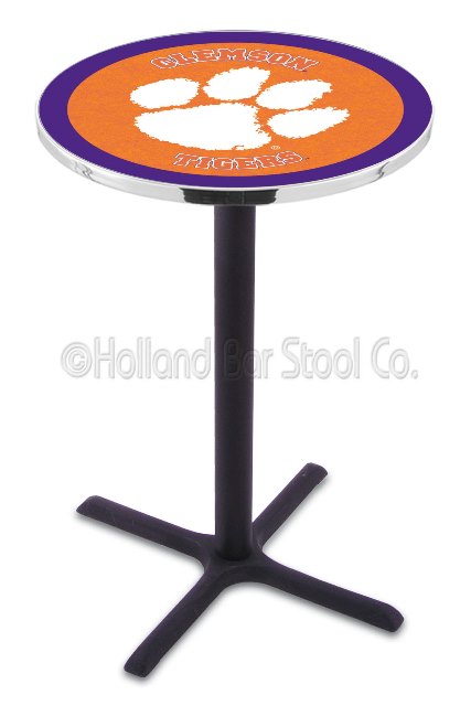 Picture of L211 Clemson 36&quot; Tall - 30&quot; Top Pub Table with Black Wrinkle Finish