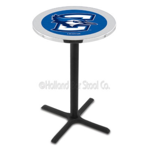 Picture of L211 Creighton University 36&quot; Tall - 30&quot; Top Pub Table with Black Wrinkle Finish