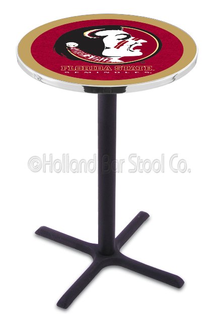 Picture of L211 Florida State (Head) 36&quot; Tall - 30&quot; Top Pub Table with Black Wrinkle Finish