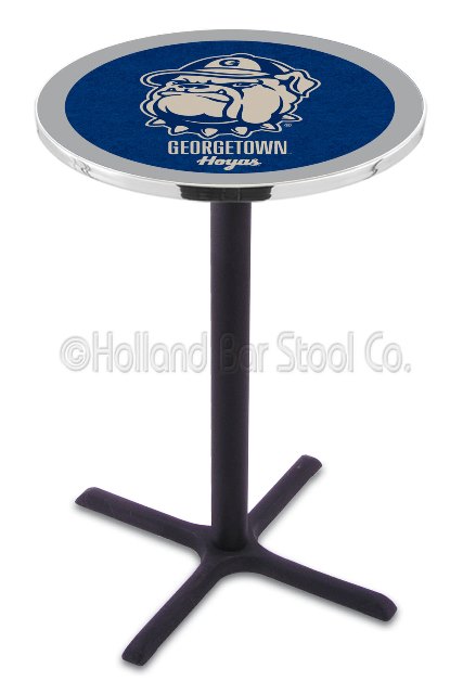 Picture of L211 Georgetown University 36&quot; Tall - 30&quot; Top Pub Table with Black Wrinkle Finish