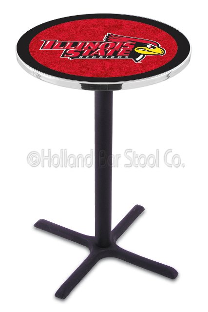 Picture of L211 Illinois State University 36&quot; Tall - 30&quot; Top Pub Table with Black Wrinkle Finish
