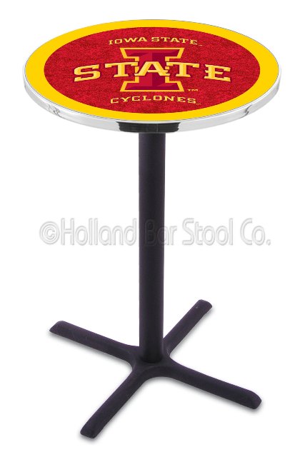 Picture of L211 Iowa State University 36&quot; Tall - 30&quot; Top Pub Table with Black Wrinkle Finish
