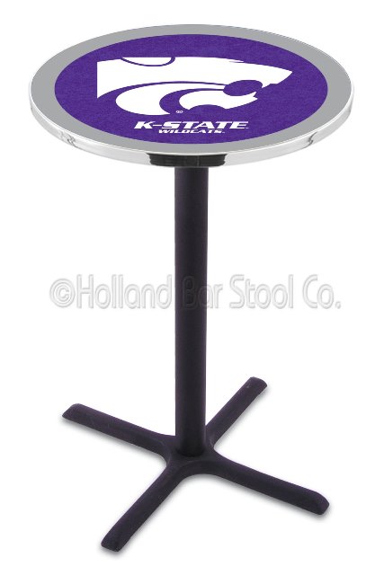 Picture of L211 Kansas State University 36&quot; Tall - 30&quot; Top Pub Table with Black Wrinkle Finish