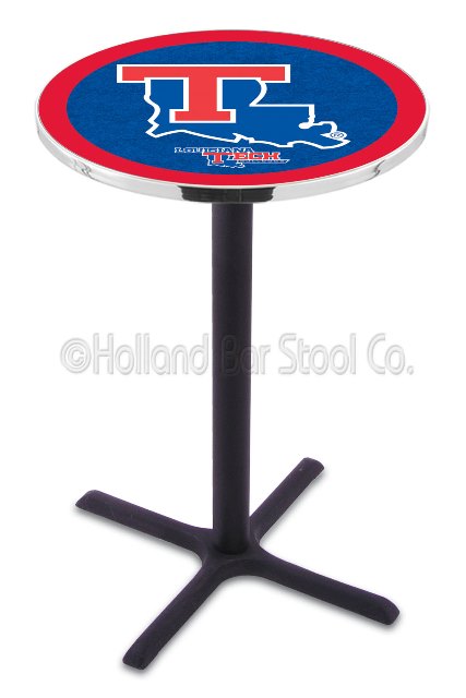 Picture of L211 Louisiana Tech University 36&quot; Tall - 30&quot; Top Pub Table with Black Wrinkle Finish