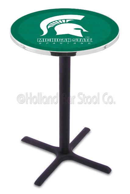 Picture of L211 Michigan State University 36&quot; Tall - 30&quot; Top Pub Table with Black Wrinkle Finish