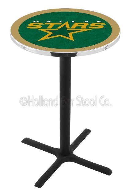 Picture of L211 Dallas Stars 36&quot; Tall - 30&quot; Top Pub Table with Black Wrinkle Finish