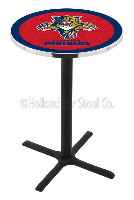 Picture of L211 Florida Panthers 42&quot; Tall - 30&quot; Top Pub Table with Black Wrinkle Finish