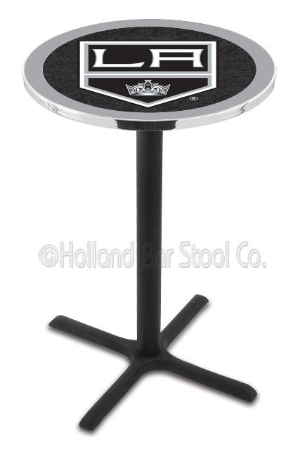 Picture of L211 Los Angeles Kings 36&quot; Tall - 30&quot; Top Pub Table with Black Wrinkle Finish