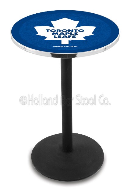 L214 Toronto Maple Leafs 36" Tall - 30" Top Pub Table with Chrome Finish -  Holland Bar Stool, L214C3630TorMpl