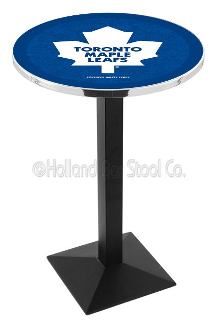 L217 Toronto Maple Leafs 42" Tall - 30" Top Pub Table with Chrome Finish -  Holland Bar Stool, L217C4230TorMpl