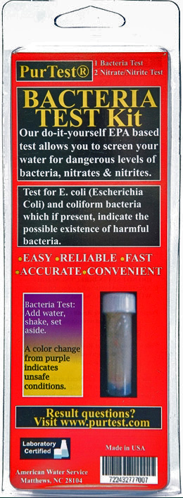 Picture of PurTest PO101 Bacteria Test Kit PB Format