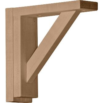 Picture of Ekena Millwork BKT02X08X08TRRW 2.5 in. W x 8.75 in. D x 8.25 in. H Traditional Shelf Bracket- Rubberwood
