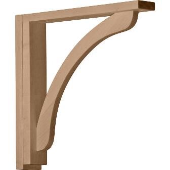 Picture of Ekena Millwork BKT02X14X14RERW 2.5 in. W x 14.75 in. D x 14.25 in. H Reece Shelf Bracket- Rubberwood